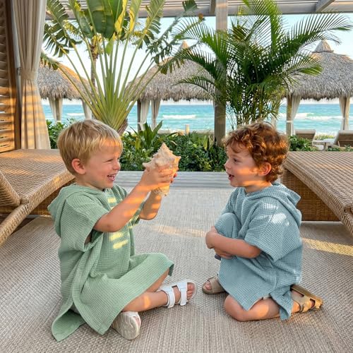 Image of Toddler Little Girl Swim Cover Up Beach Towel kids Bathing Suit Cover Ups Swimsuit Summer Baby Beach Essentials