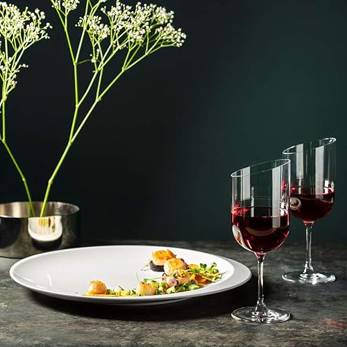 Miniatura 7 de Villeroy & Boch NewMoon Presentation, plato generoso para servir alimentos, porcelana premium, blanco, apto para lavavajillas