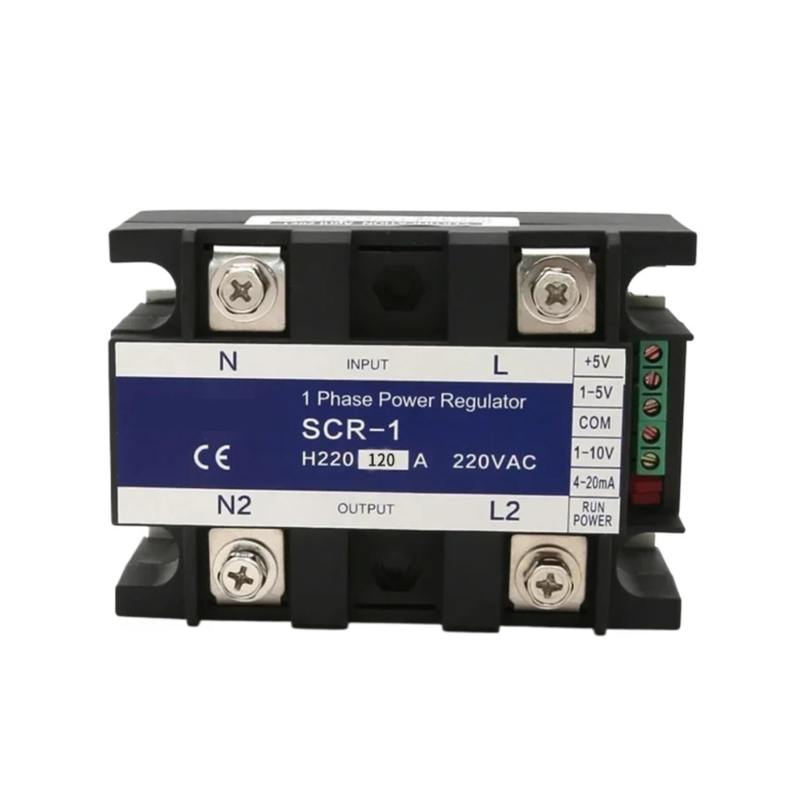 ZVQYSGIW 120A SCR-120A Single Phase Regulator Power Controller Module Support 0-10V 4-20mA 1-5V Potentiometer Control Signal