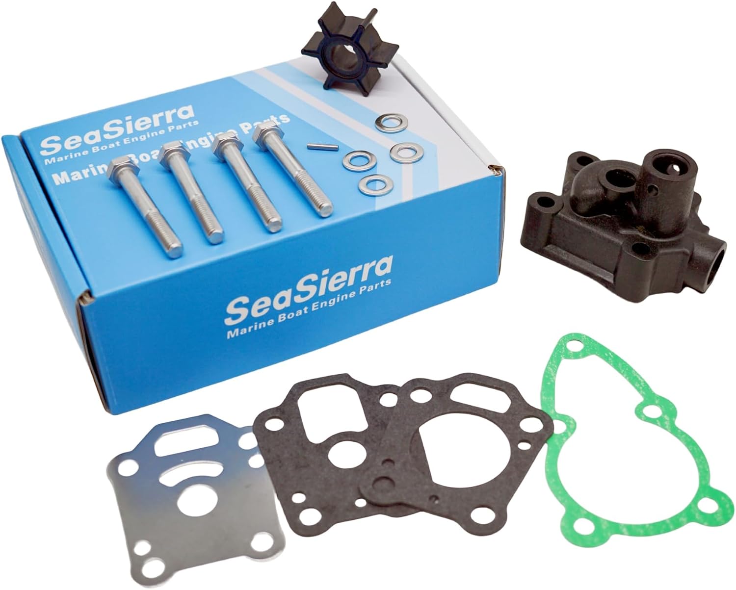 Boat Marine 369-87322-0 Water Pump Impeller Repair Kit with Housing for Tohatsu Nissan Outboard 4 5 6 HP NSF4 MFS4 NS5B M5B NSF5 MFS5 NSF6 MFS6 Models Replace 369873220M 369873222M