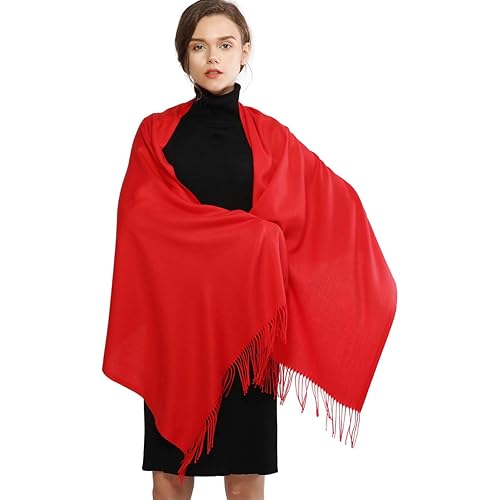 RIIQIICHY Women's Scarf Pashmina Shawls and Wraps for Evening Dress Bridesmaid Wedding Bridal Winter Warm Long Large Scarves