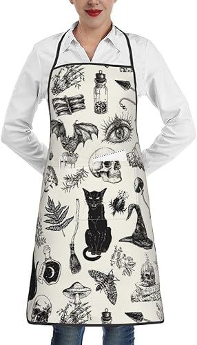 Delantales para mujeres y hombres, delantales de chef con bolsillos para decoración de cocina, barbacoa, cocción, hornear a la parrilla