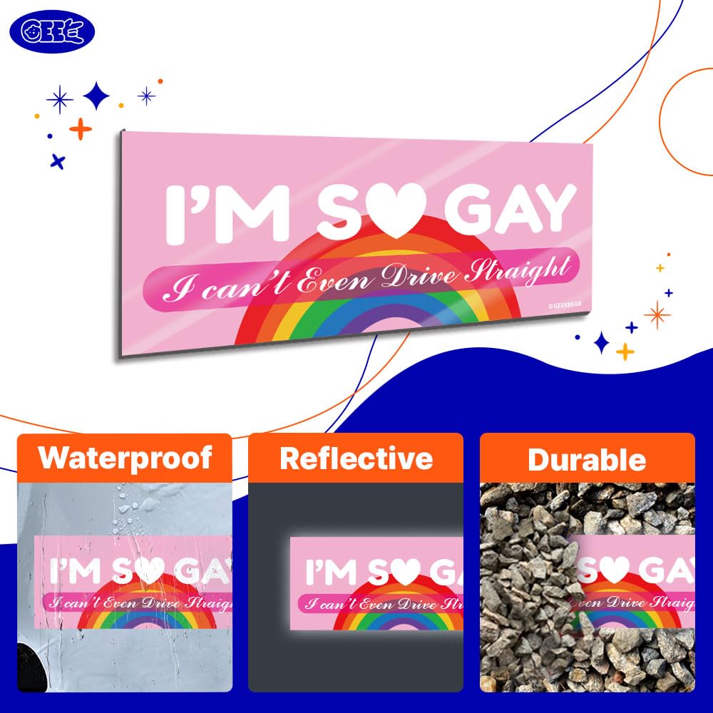 DUMING-IN I'm So Gay I Can't Even Drive Straight Car Magnet - Foto 13