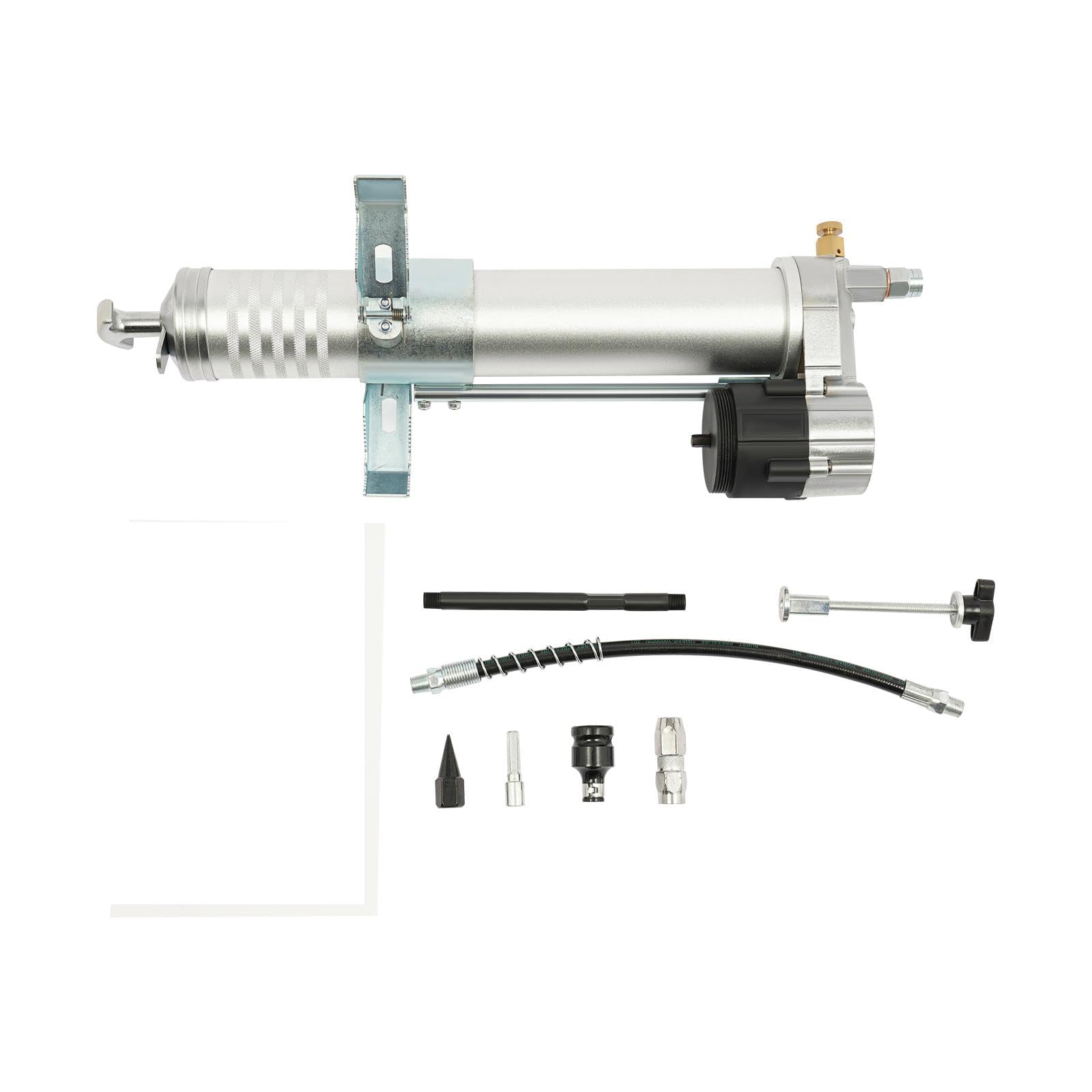 Adaptador de pistola de engrasado, adaptador para taladro de pistola de grasa con 10000 psi, manguera de 30 cm, herramienta de aceite y grasa manual extraíble