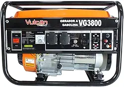 Vulcan Trent Gerador a Gasolina 4T 208Cc 7Hp 3.0 KVA Bivolt Partida Manual VG3800