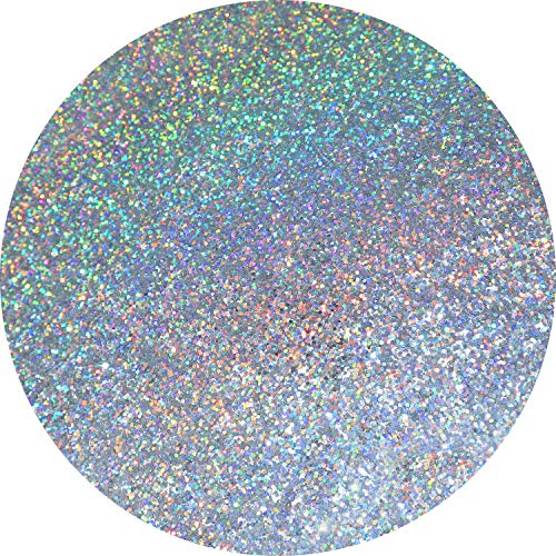 Hemway zilveren holografische glitter verf additief boete 1/64"0.4mm voor emulsie op water gebaseerde verven - interieur & buitenmuur, plafond, hout, vernis, mat, glans, satijn, zijde - 100 g / 3.5oz - Image 3