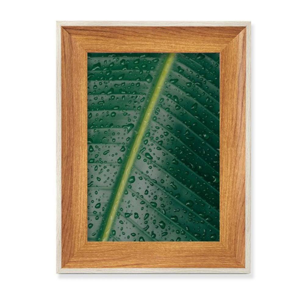Cadre de photo en bois feuilles de bananier pour décorer un salon ou espace de travail zen