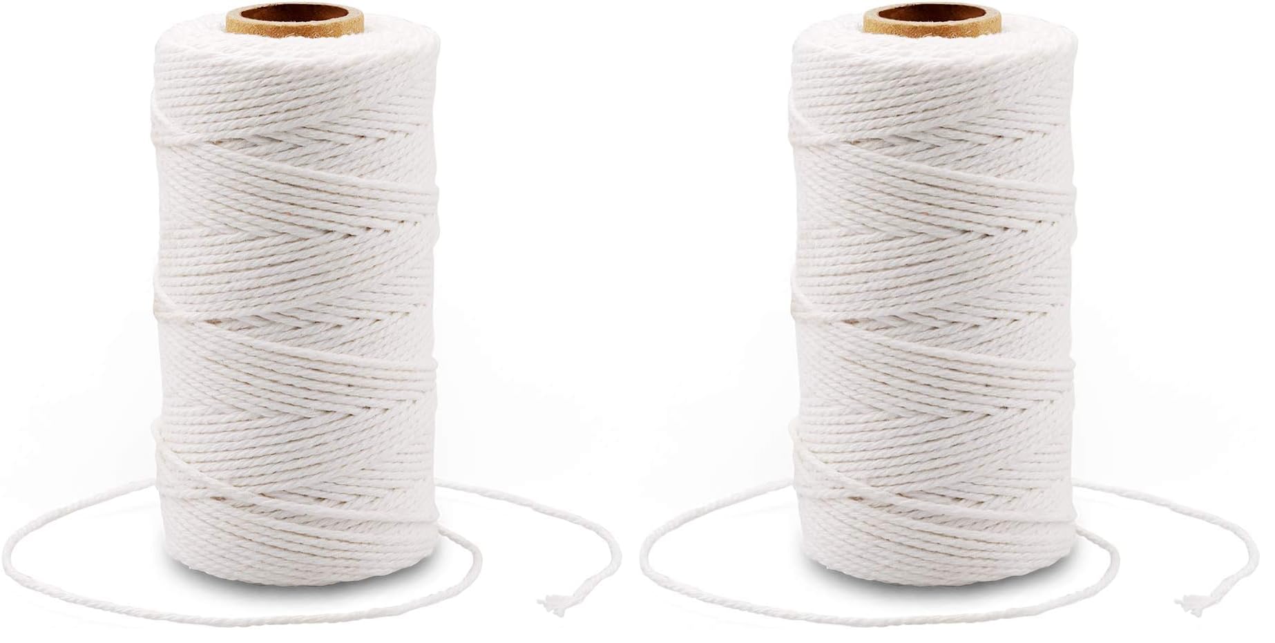 G2PLUS 2MM White String, 328 Feet Cotton Bakers Twine for Craft &amp; Cooking | 100% Cotton,for Gift Wrapping, Meat Trussing, DIY Craft Projects