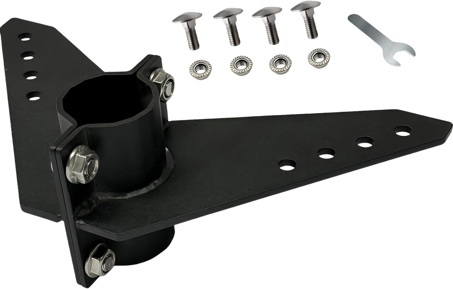 NyVoozy for NK-180s Marine Steering Triangle, Black Powder Coated Aluminum, for Kayak and Trolling Motors (black)