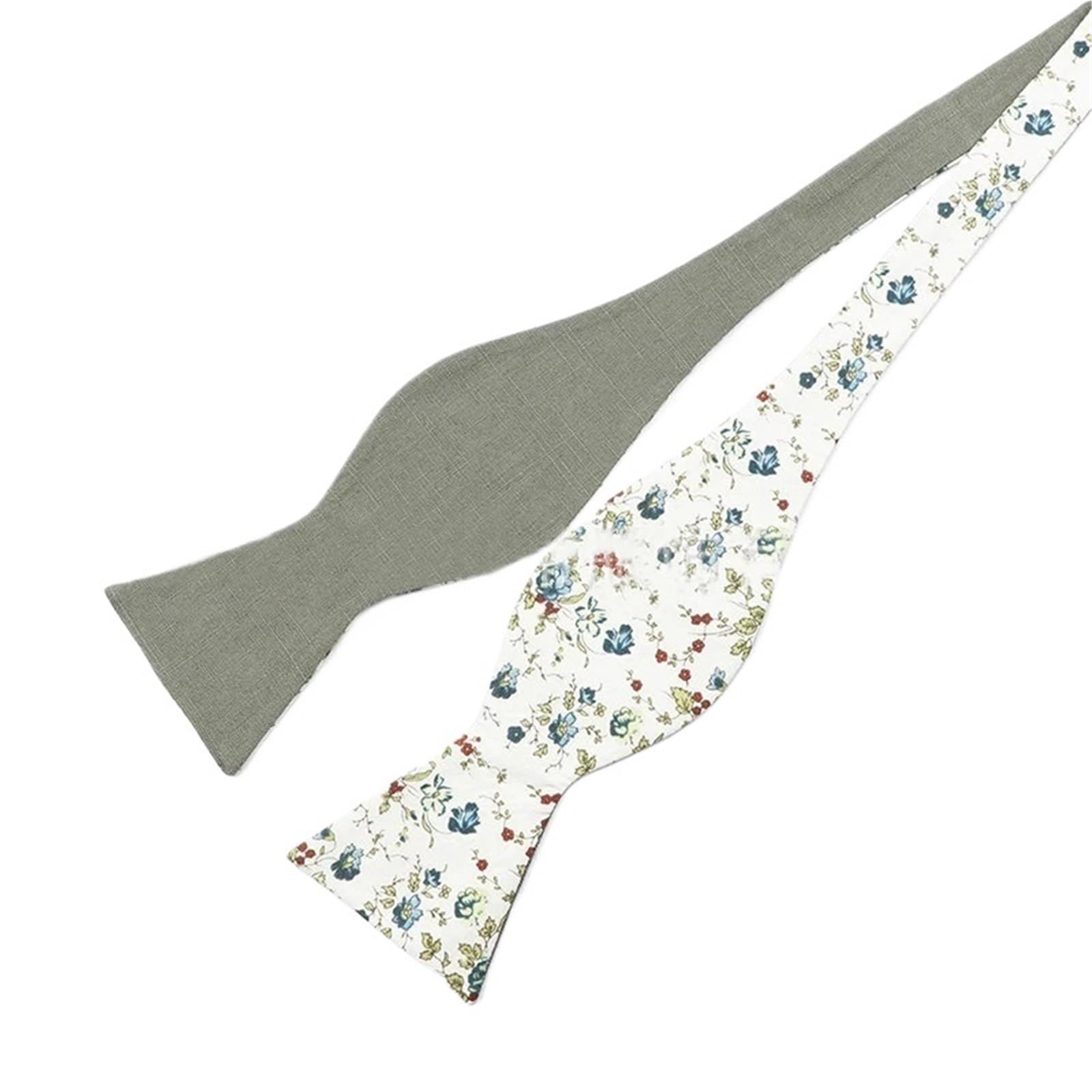 Mode Doppel Seite Selbst Fliege Einstellbar männer Baumwolle Dot Floral Schmetterling Hochzeit Party Zwei-Farbe