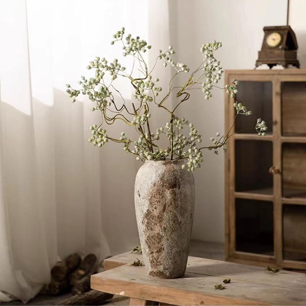 Amazon.com: Vintage Wabi-Sabi Style Ceramic Vase, Rustic Floor