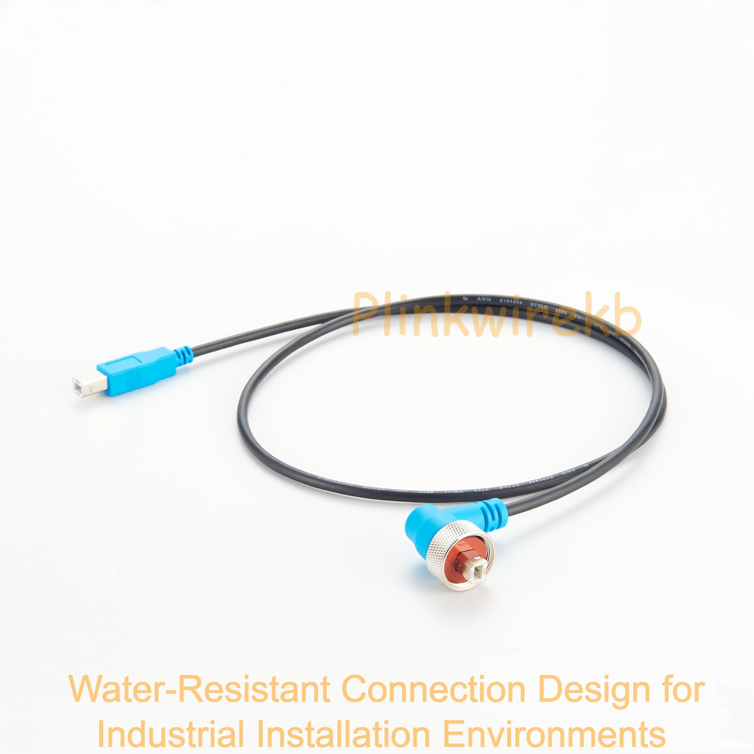 Connettore USB 2.0 B-B impermeabile ad angolo di 90°, cavo da 1