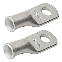 Vista 252 de SELTERM 25 piezas de lengüetas de cable de batería de cobre estañado de grado marino de 2/0 AWG de 3/8 pulgadas, terminales de anillo de calibre 00