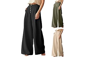 Women's Tongmingyun Elastic Waist Casual Work Trousers