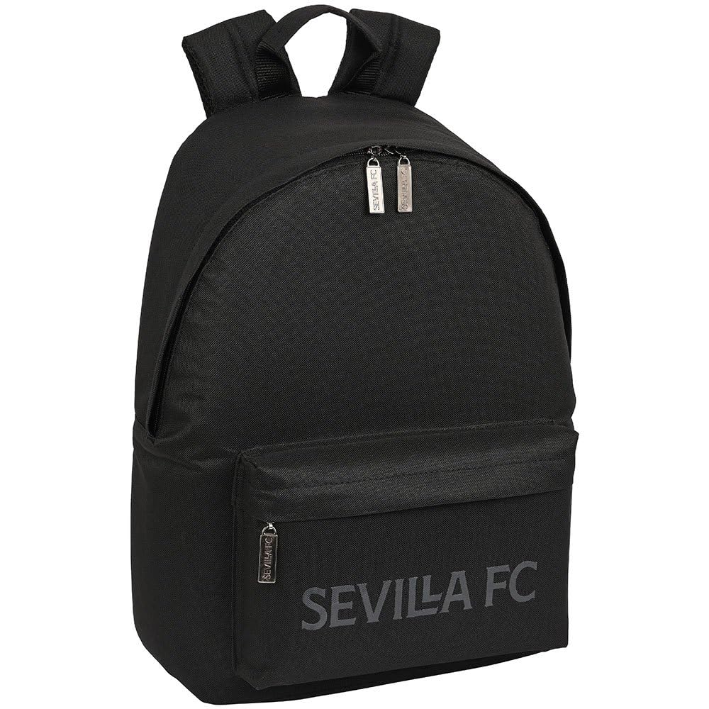 safta Unisex dziecięcy Notebook Sevilla FC Teen Juvenil plecak na laptopa 14,1 cala (310 x 160 x 410 mm), czarny, Estándar, czarny, Standard