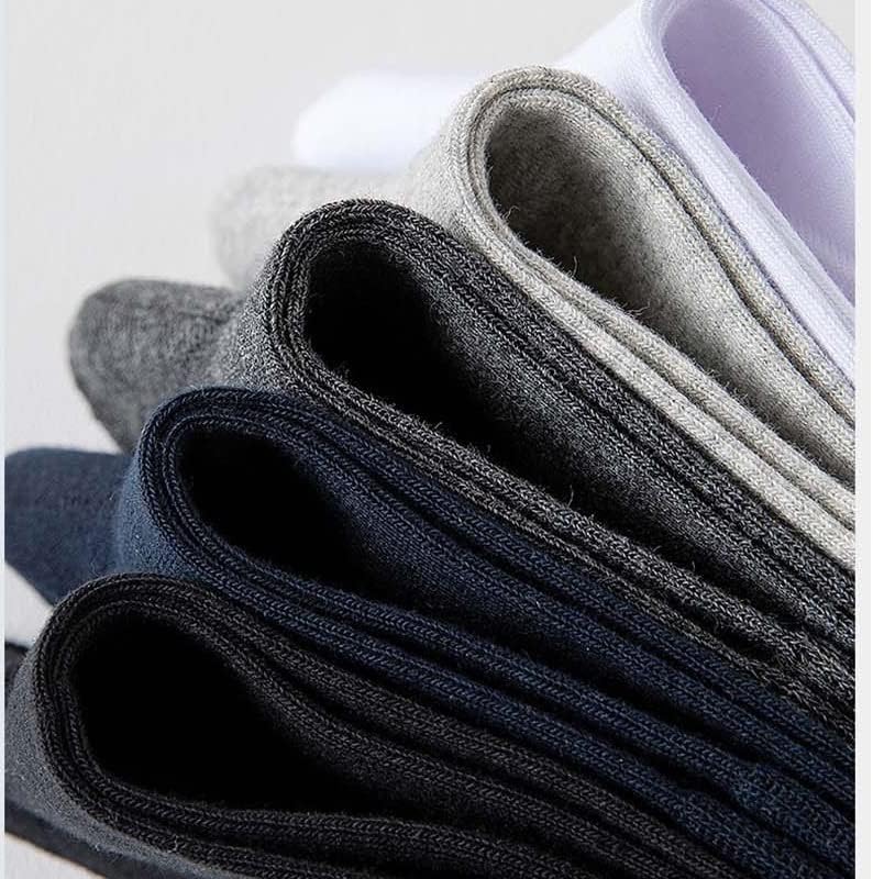 大人气品質[WSEDXYCY] 綿の男性の靴下無地原宿ビジネスソックスソフト通気性カジュアル冬夏男性靴下 介護靴