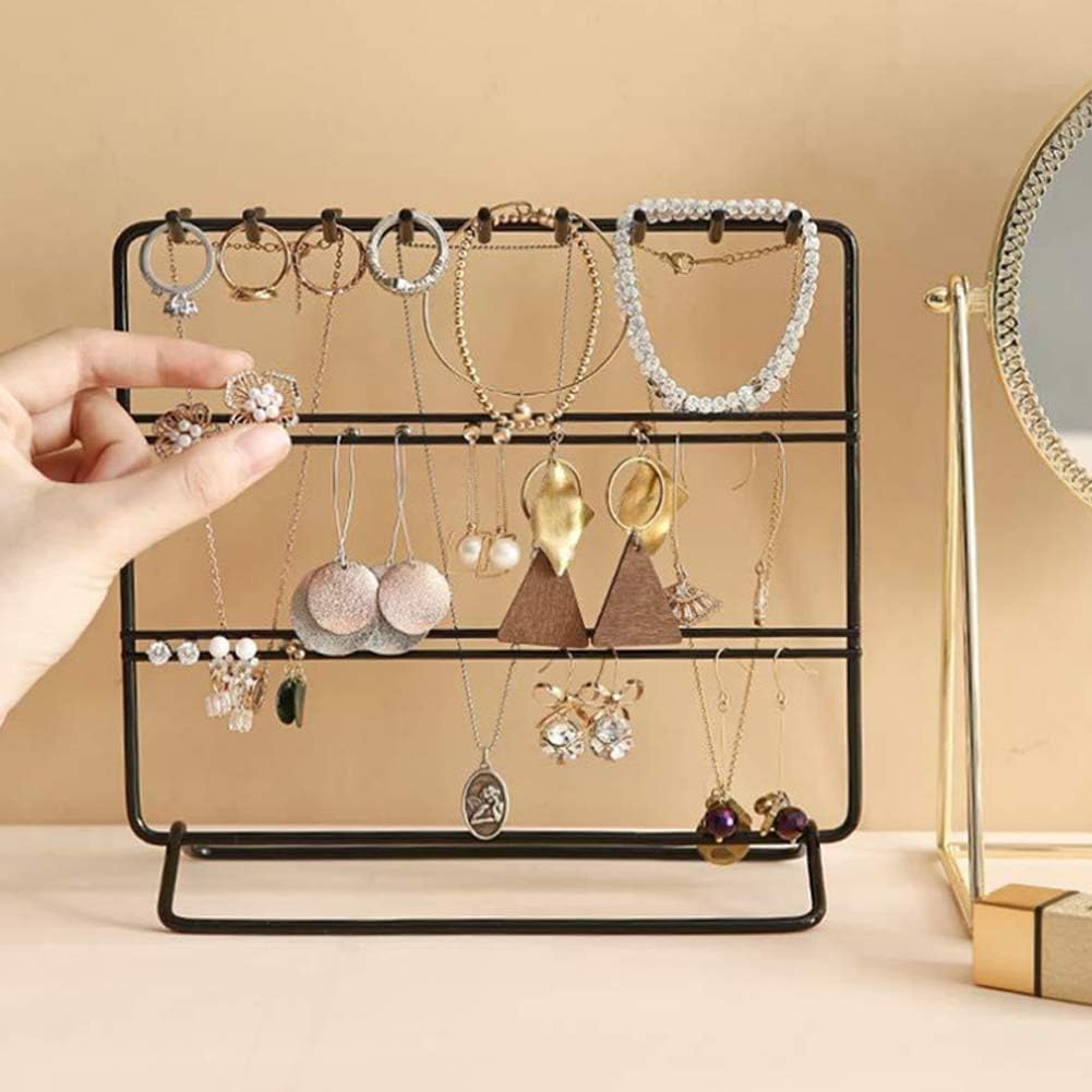 Jewelry Organizer, Jewelry Holder, Perfect Earrings, Necklaces and Bracelets Holder, Black image 3