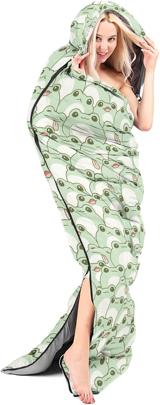 AILONEN Cartoon Rose Cat Sleeping Bags,Lightweight & Waterproof,3 Season Warm & Cool Weather,Galaxy Starry Night Rose Kitten Backpacking Gear for Kids,Girls Travelling,Outdoors