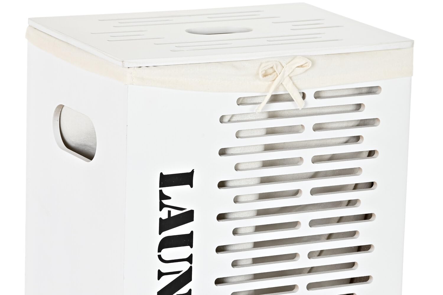 CESTA ROPA SET 5 MDF POLIESTER 40X30X56 BLANCO