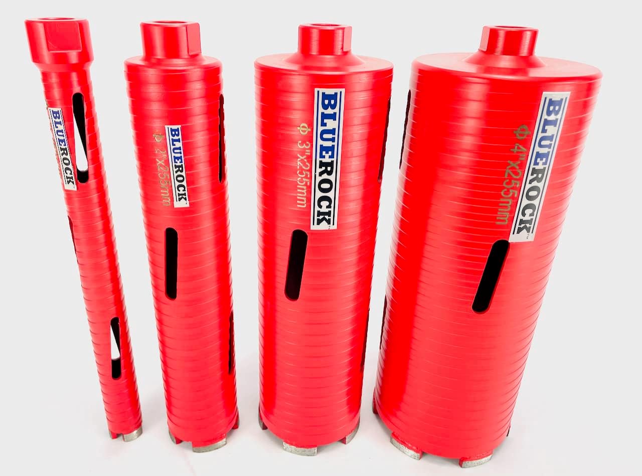 DRY Type 1"-4" Set Diamond Coring Bit - Concrete Core Drill by BLUEROCK Tools