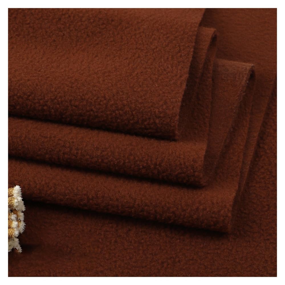 Tissu polaire 500x160cm anti-bouloche couleur café pour réparer et coudre un couvre-lit uni