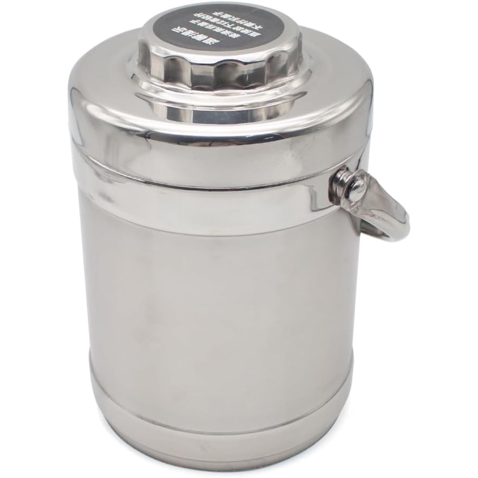 Dewar per Azoto Liquido 1,2-5 L Acciaio Inossidabile Serbatoio di Stoccaggio Criogenico Isolamento Ad Alto Vuoto Contenitore Criogenico, Serbatoio Termico Portatile Silver, 5L