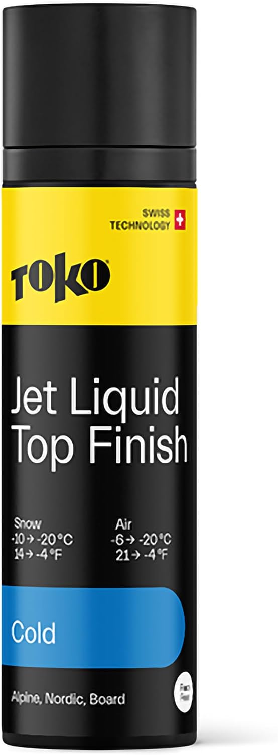 TOKO Blue Jet Liquid Wax (Cold) - Fluoro-Free Top Coat for Skis & Snowboards - 70 ml