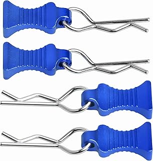 1/10 RC Body Clips Pins with Pull Tabs for Traxxas TRX4 Axial SCX10 Redcat RC Scale Car Crawler Truck Body Shell Post Mount Replacement, 4-Pack (Navy Blue)