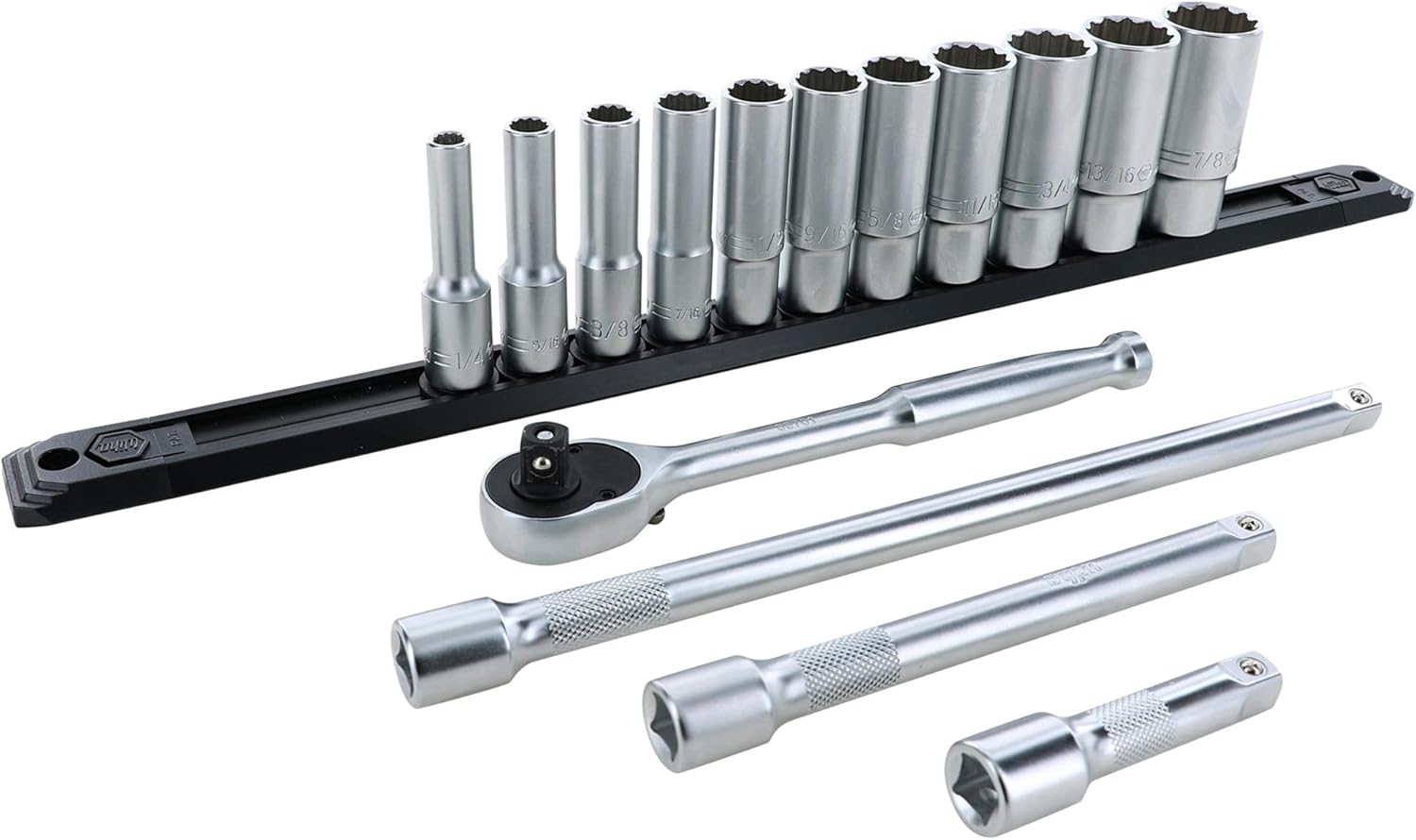 3/8" Drive Deep Inch Socket Set, 15 Piece