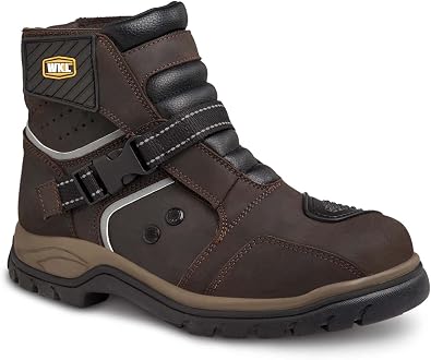 Amazon.com: WORKLAND 77414 Botas de piel para hombre con protecciones,  suela de goma antideslizante y reflectante : Ropa, Zapatos y Joyería