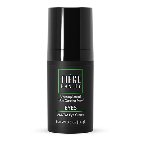 Tiege Hanley Mens Under Eye Cream for Dark Circles, EYES - Eye Cream for Puffiness & Bags Under Eyes - Firming Anti-Aging Eye Wrinkle & Fine Lines Cream - Tightening Eye Bags Treatment for Men, 0.5 Oz