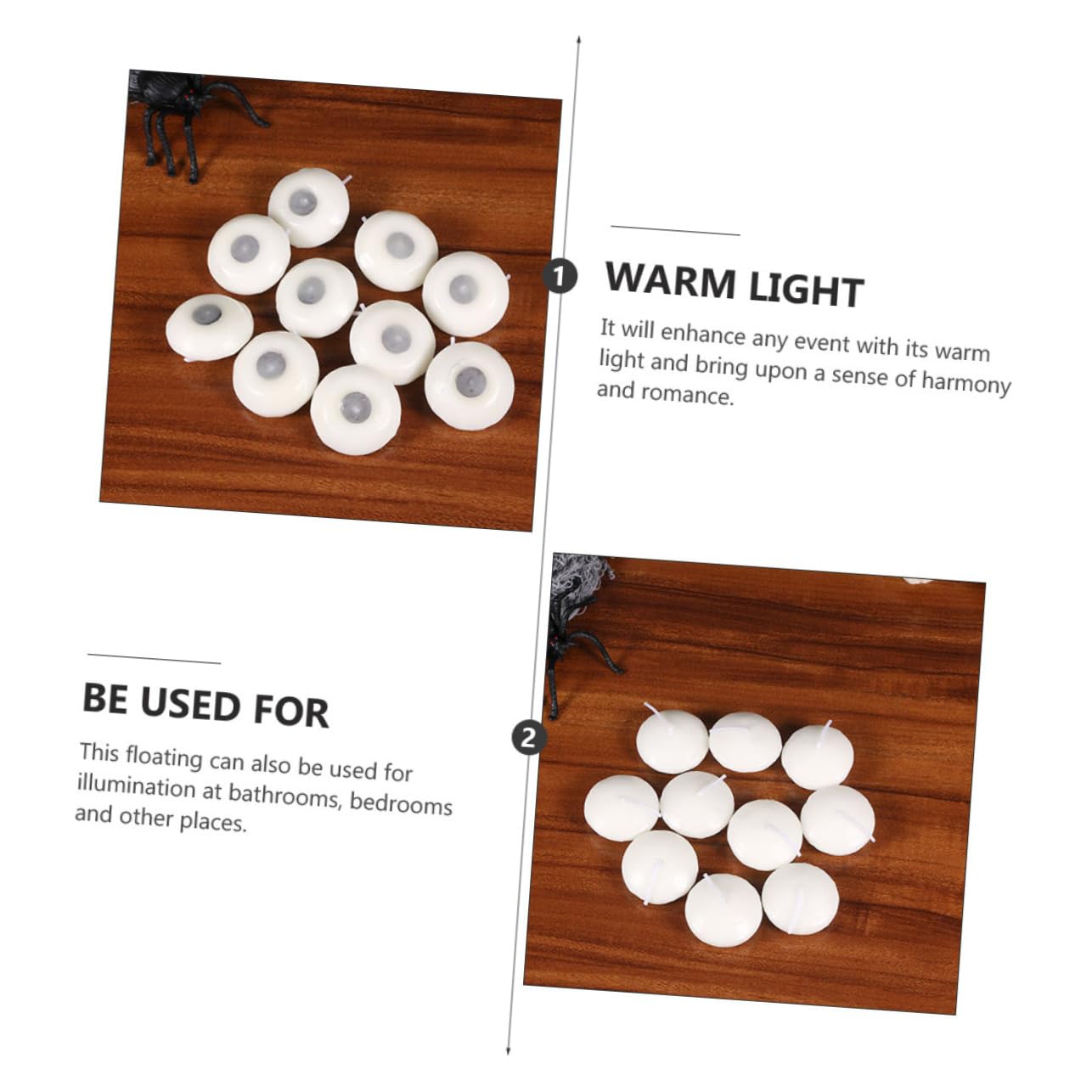 Velas Flotantes de Parafina en Color Blanco 100 Piezas para Celebraciones