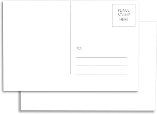 Home Advantage 100 Pack Blank Plain White 4x6 Postcards with Mailing Side