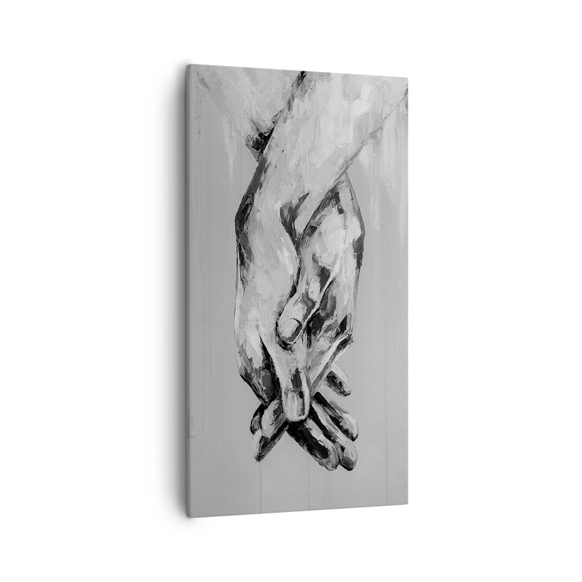 Lienzos decorativos 55x100cm Cuadro Sobre Lienzo Moderno Vertical Escrito A Mano Manos Blanco Y Negro Grande Dormitorio Cuadros Pared Imágenes Cuadros Decoracion Salon Wall Art Prints PA55x100-4566
