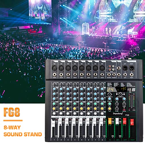 Table de mixage audio 8 canaux Depusheng FG8 avec effets DSP