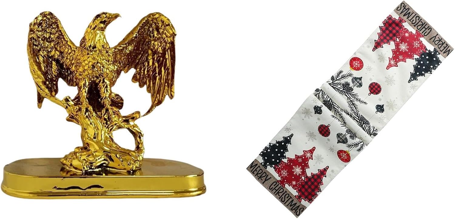 Fenteer Sculpture Statue Resin Figurine Home Decor Christmas Table Runner Animal Collectible Ornament Decoration Made of Resin and Polyester Suitable