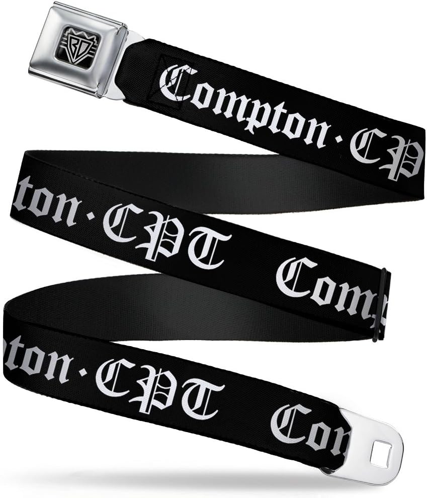 Buckle-Down Seatbelt Belt - COMPTON-CPT Black/White