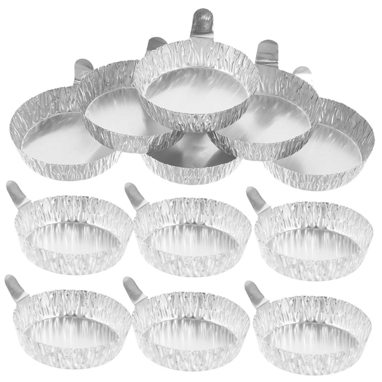 200 Piezas Bandejas de Pesaje de Aluminio, 42ml, con Asas