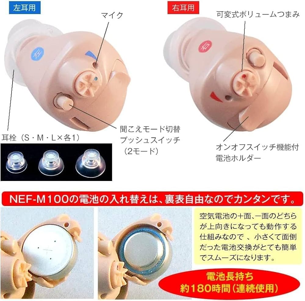 Amazon.co.jp: 二コン耳あな型デジタル補聴器 ニコン・エシロール NEF