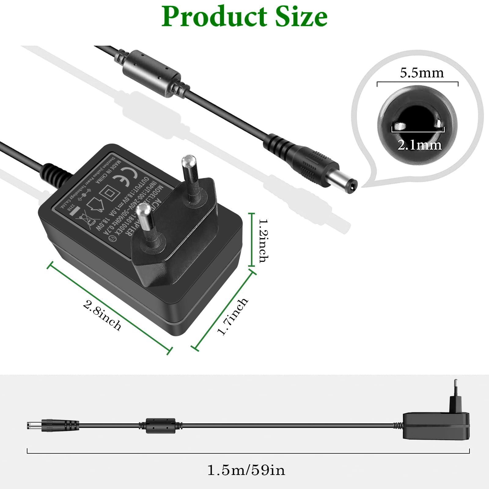 Alimentatore 18V 1A Per Pedali Effetto - Compatibile Con MXR, Joyo E Altri - Foto 4