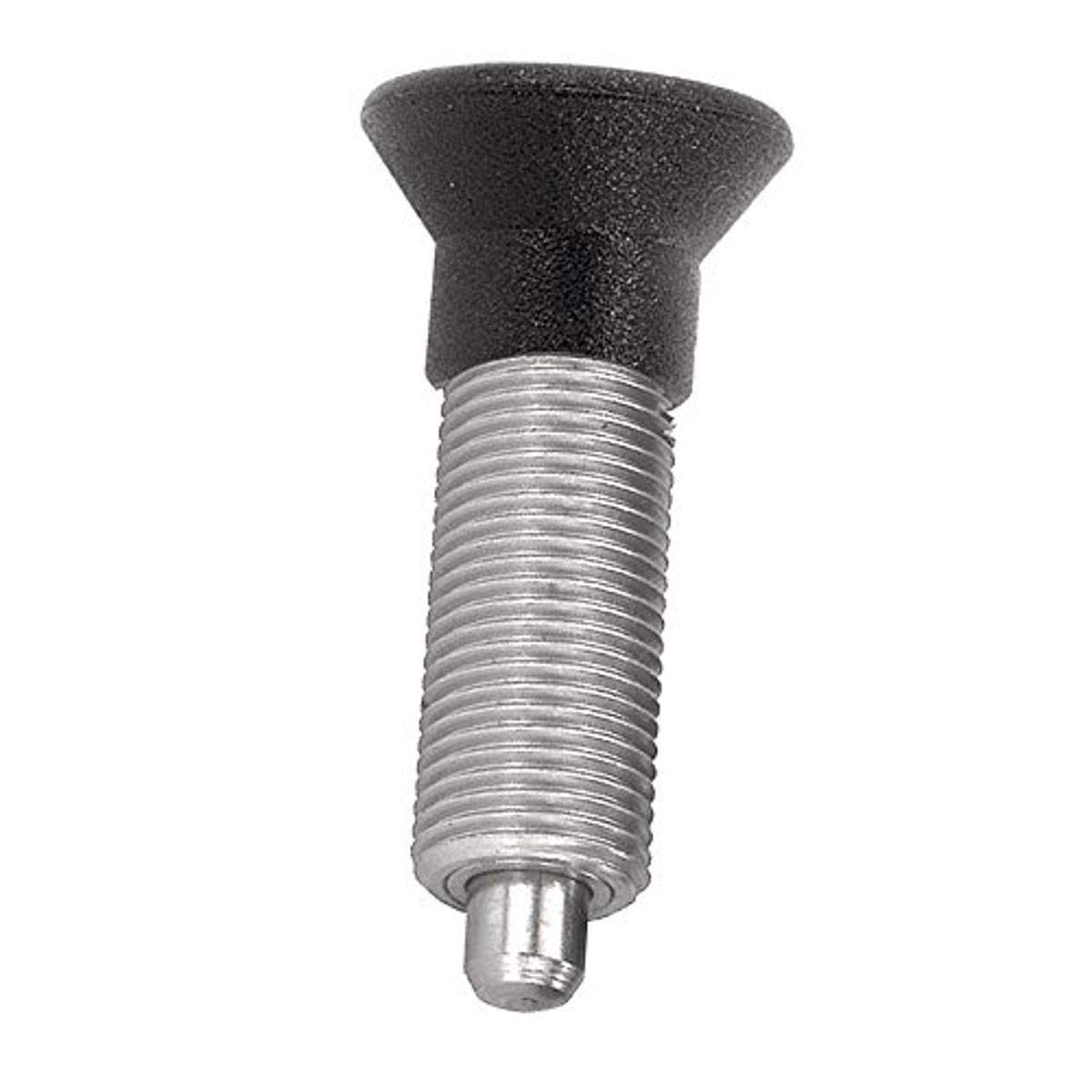Kipp 03093-01105AL Stainless Steel Indexing Plungers Without Collar, G Style, Locking Pin Hardened, Inch, 3/8-24