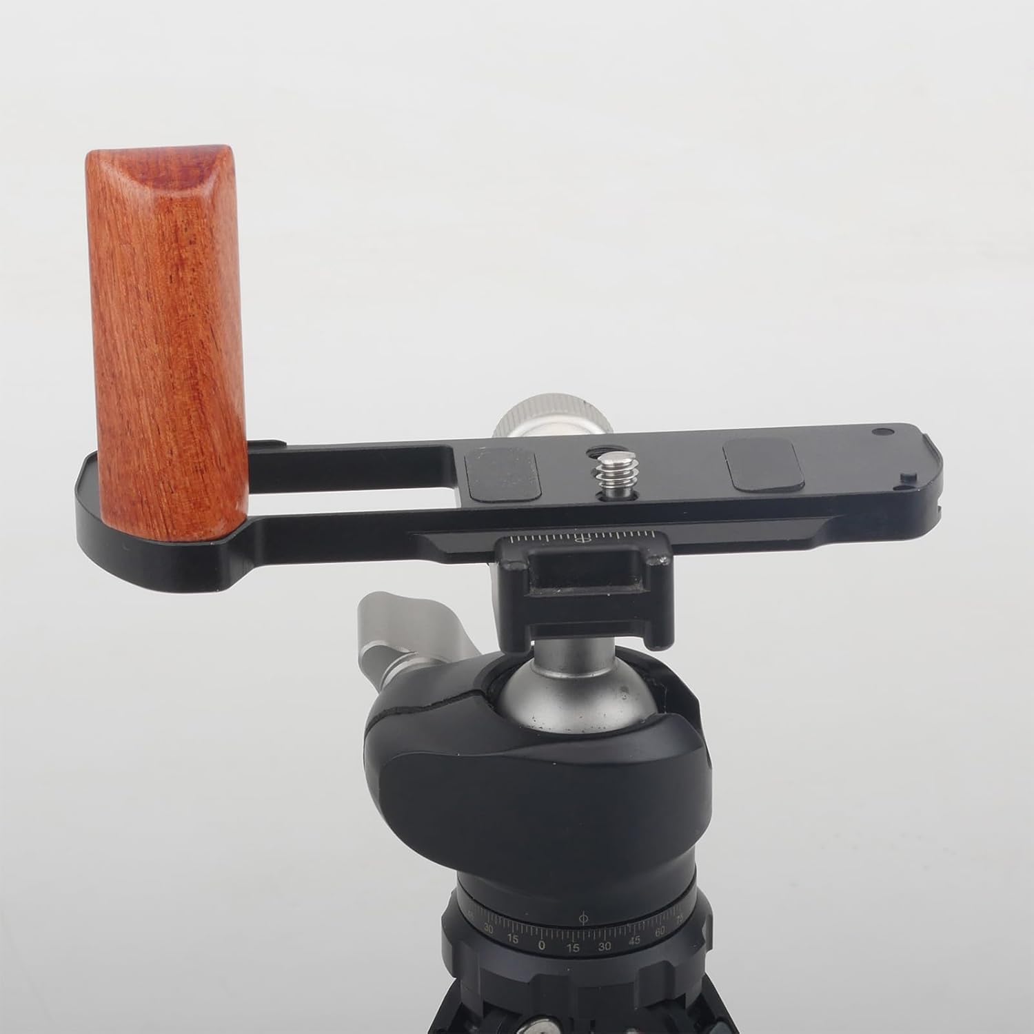 S9 Metal Hand Grip L Bracket Holder for Panasonic LUMIX S9 Camera, Wooden Grip with Arca Type Quick Release Plate, No Blocking to Interfaces Jack & Battery Memory Card Compartment (Black) - Image 6