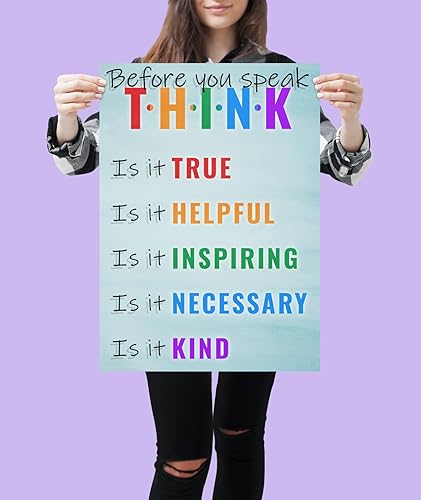 Miniatura 4 de Póster educativo de 12 x 18 pulgadas, póster inspirador y motivacional, elegante decoración de pared para el aula, mensajes inteligentes para