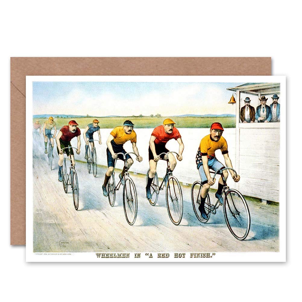 Sport Memorabilia Cycling Bicycle Racing Usa Ad Blank Greeting Card