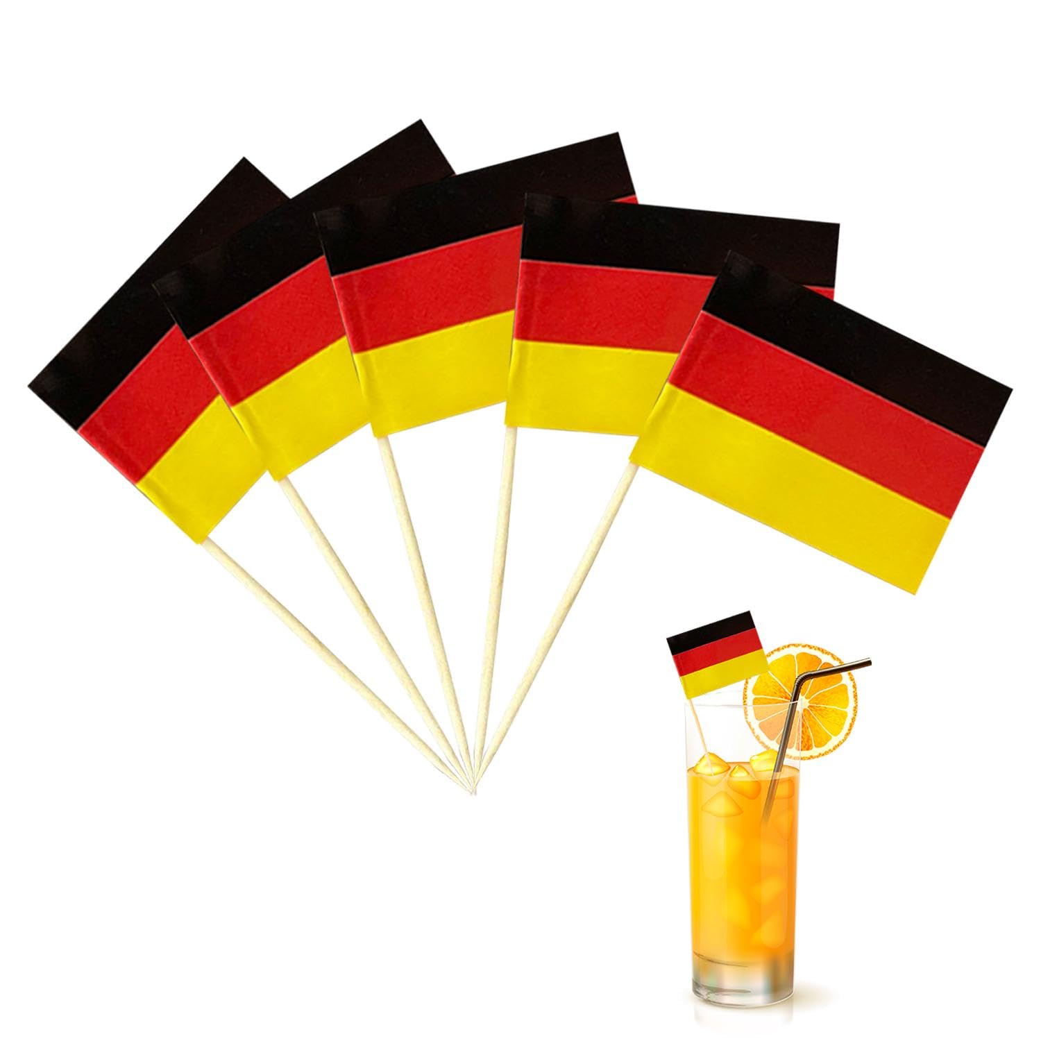 Bandierine Stuzzicadenti Kraft - 200 Pezzi | Per Decorare Torte E Cupcake | Scrivibili - Foto 4