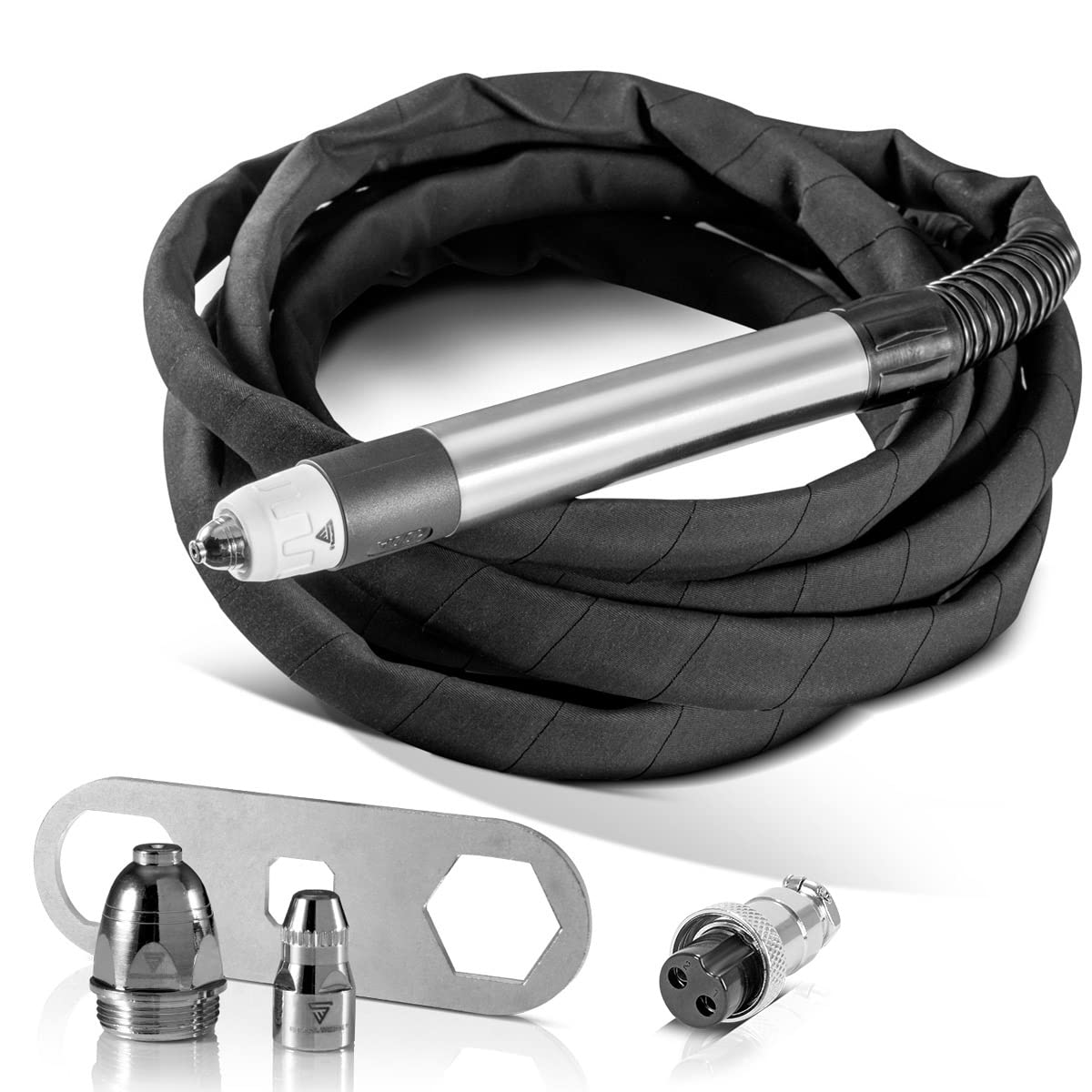 STAHLWERK P-80 CNC torche de découpe 8 mètres pour découpeuse plasma avec allumage pilote, boîtier en acier inoxydable, adapté aux tables CNC/installations CUT