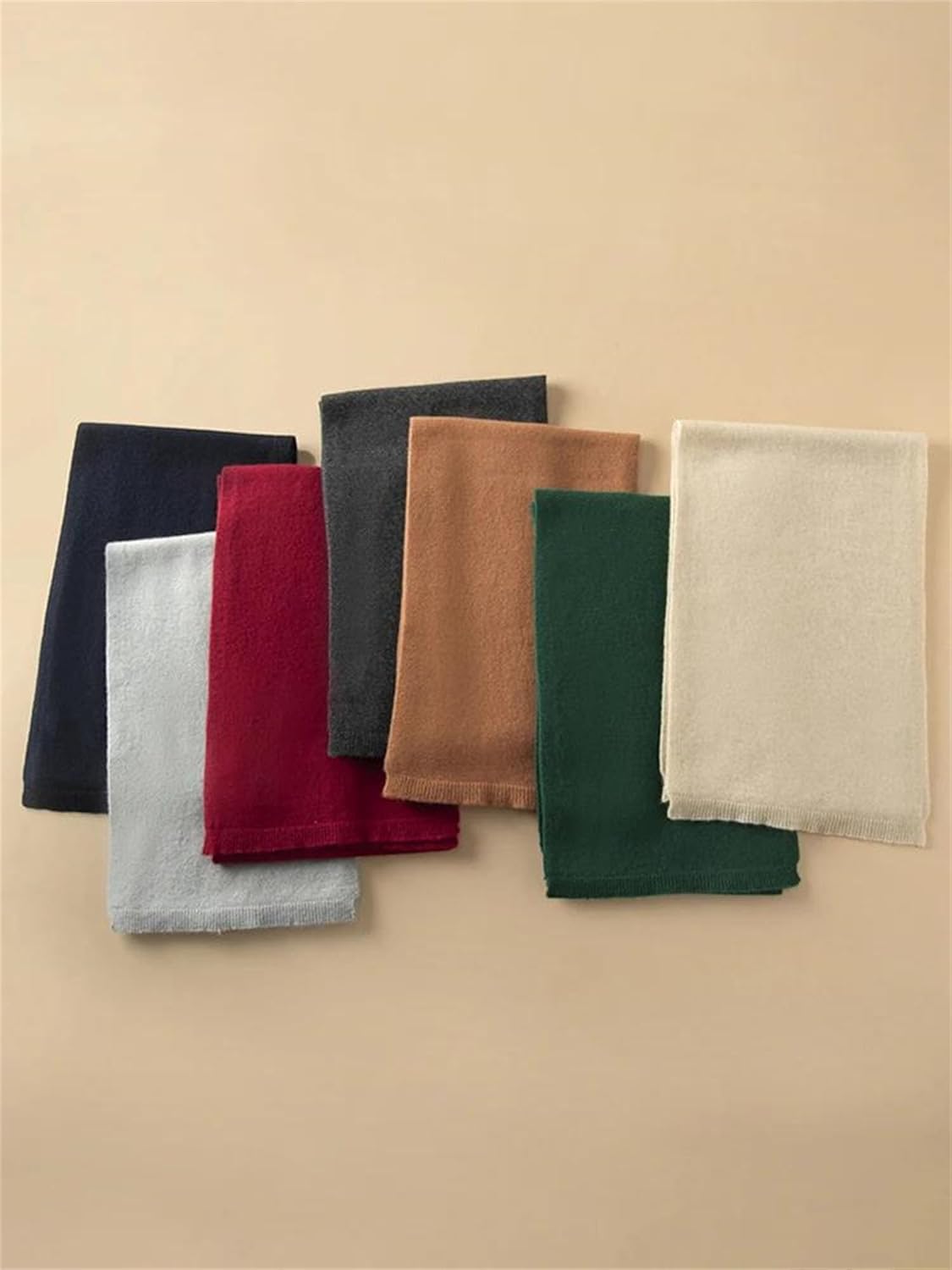 Women Cashmere Scarf Big Solid Color Soft Wrap Shawl Lightweight Warm Autumn Winter Fashion Accessory
