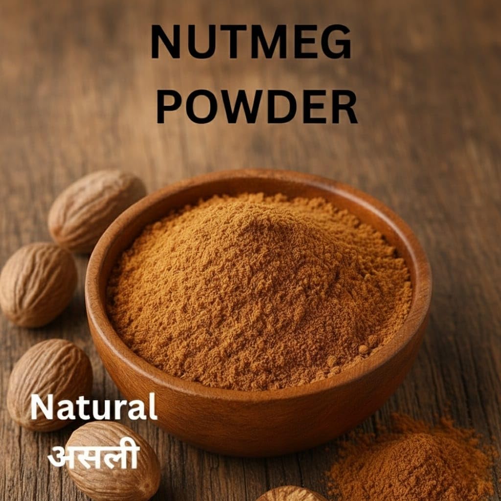 Organic Jaiphal, Nutmeg Powder 50g -Kitchen Essential for Rich Taste-Aroma-Taste the Tradition-Handpicked-Sun-Dried-Natural-No Mixing.