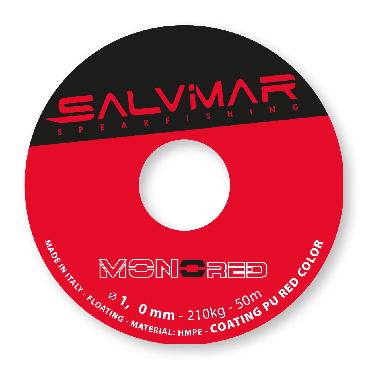 SALVIMAR Monored, Unisex Adult Silhouette, Red, Diameter 1mm x 50mt