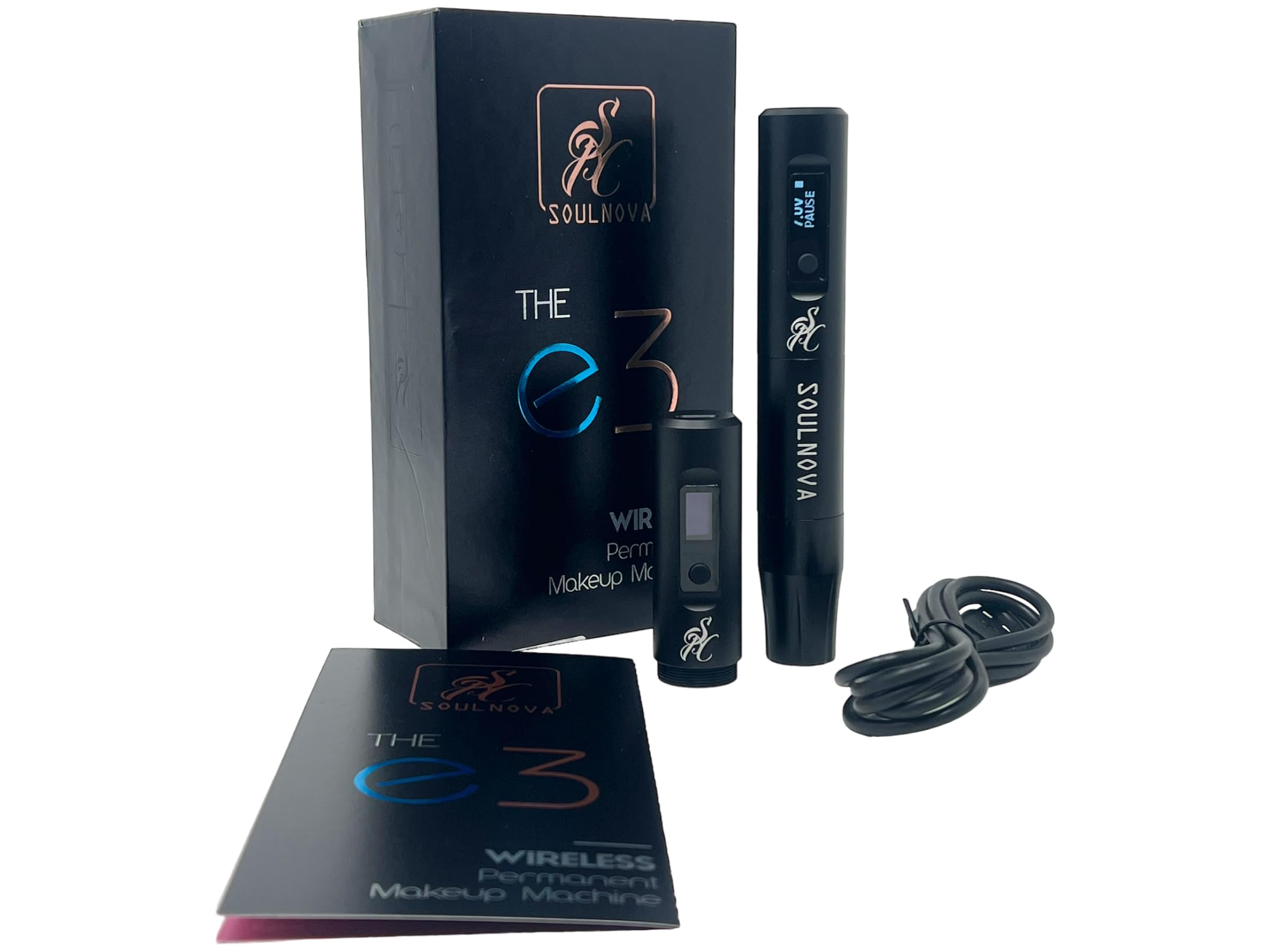 AVA E3 PMU Pen SoulNova kabellos mit 2 Wechselakkus - INKgrafiX® Deutschland - Profi Studio - Tattoo Tattoomaschine Permanent Make Up